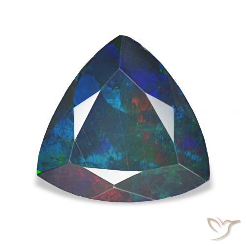 1.16ct Multicolor Black Opal, Trillion, Opaque