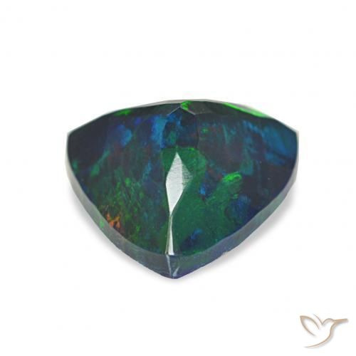 Black Opal Gemstone in 8.7 x 8.4 mm Size for Sale, Black Opal Stone in Multicolor Color