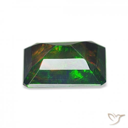 Black Opal Gemstone in 9 x 7 mm (calibrated) Size for Sale, Black Opal Stone in Multicolor Color