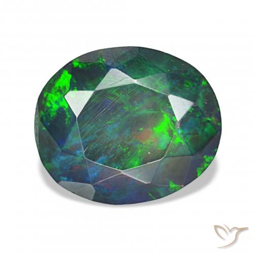 1.82ct Multicolor Black Opal, Oval, Opaque