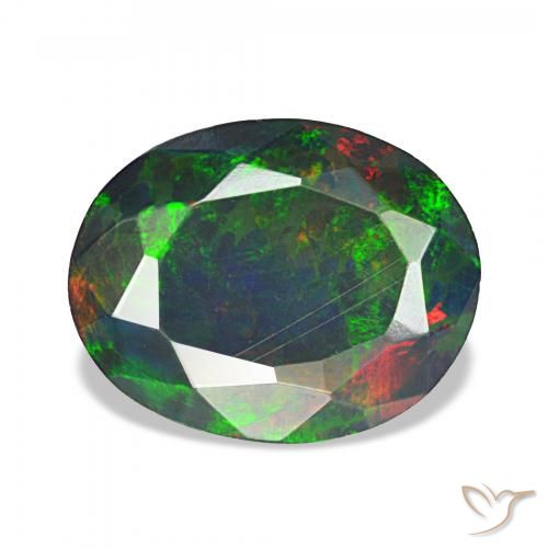2.12ct Multicolor Black Opal, Oval, Opaque