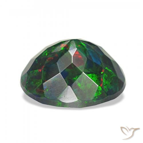 Black Opal Gemstone in 10.6 x 8.4 mm Size for Sale, Black Opal Stone in Multicolor Color