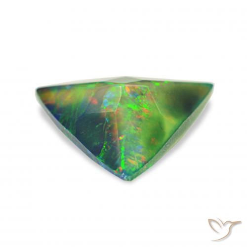 Black Opal Gemstone in 9.7 x 8.5 mm Size for Sale, Black Opal Stone in Multicolor Color