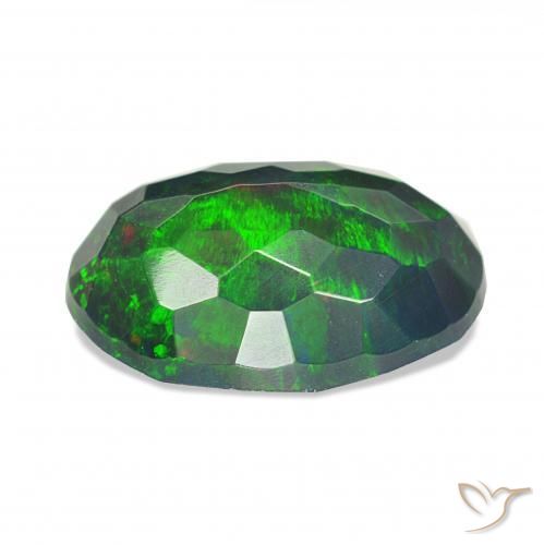 Black Opal Gemstone in 11.4 x 7.9 mm Size for Sale, Black Opal Stone in Multicolor Color
