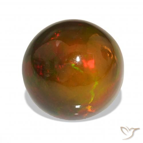 11.06ct Multicolor Black Opal, Round, Opaque