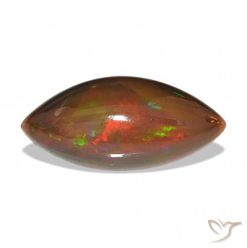 7.15ct Multicolor Black Opal, Marquise, Opaque