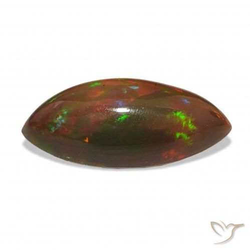 Black Opal Gemstone in 22 x 10.2 mm Size for Sale, Black Opal Stone in Multicolor Color