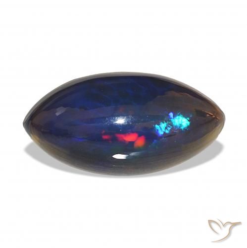 6.01ct Multicolor Black Opal Gemstones, Marquise, Opaque