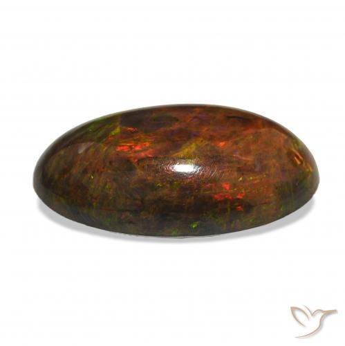 Black Opal Gemstone in 20.7 x 11.7 mm Size for Sale, Black Opal Stone in Multicolor Color