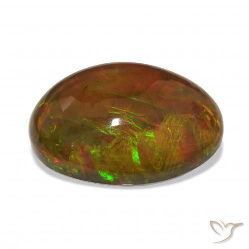 Black Opal Gemstone in 20 x 15 mm (calibrated) Size for Sale, Black Opal Stone in Multicolor Color
