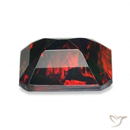 Black Opal Gemstone in 9 x 7 mm (calibrated) Size for Sale, Black Opal Stone in Multicolor Color