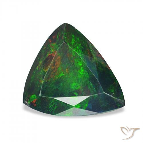0.99ct Multicolor Black Opal, Trillion, Opaque