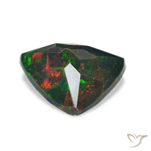 Black Opal Gemstone in 8.8 x 8 mm Size for Sale, Black Opal Stone in Multicolor Color