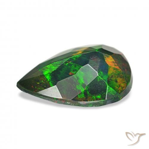Black Opal Gemstone in 11 x 7.7 mm Size for Sale, Black Opal Stone in Multicolor Color