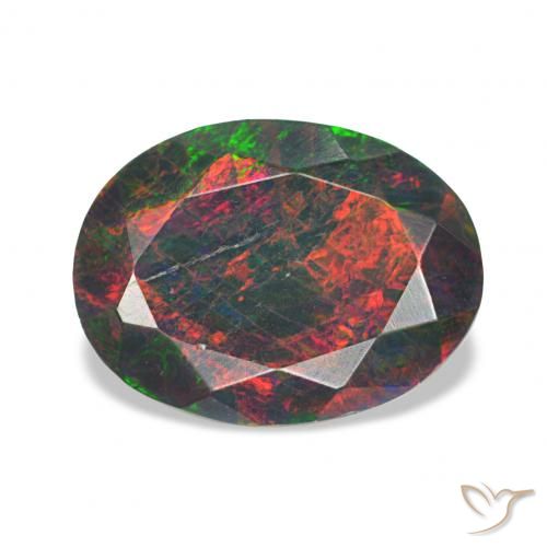 1.05ct Multicolor Black Opal, Oval, Opaque