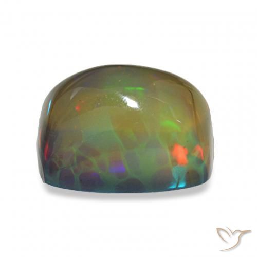 Black Opal Gemstone in 14 x 10 mm (calibrated) Size for Sale, Black Opal Stone in Multicolor Color