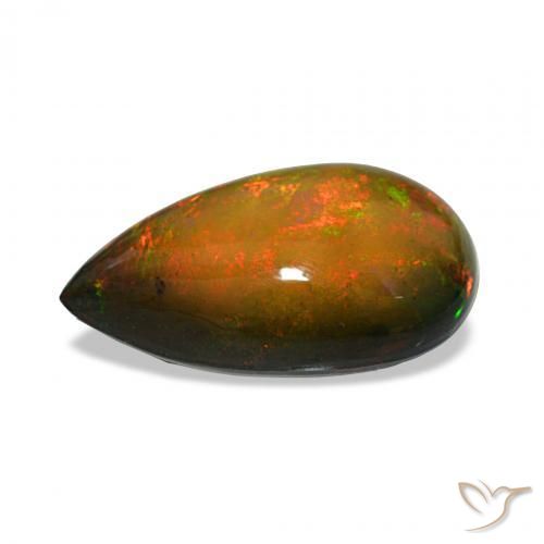 Black Opal Gemstone in 19 x 12.5 mm Size for Sale, Black Opal Stone in Multicolor Color