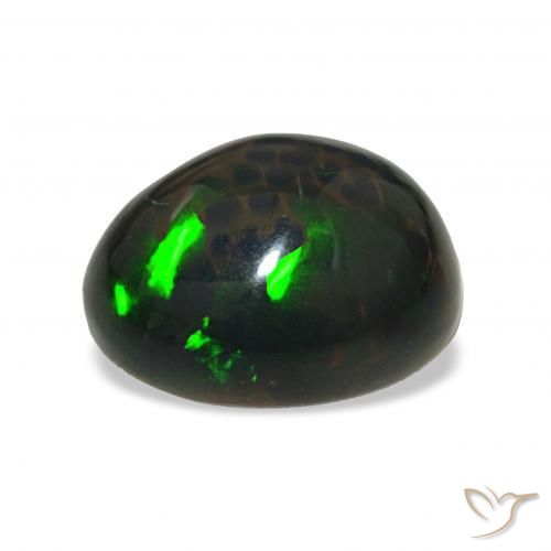 Black Opal Gemstone in 13.9 x 11.2 mm Size for Sale, Black Opal Stone in Multicolor Color