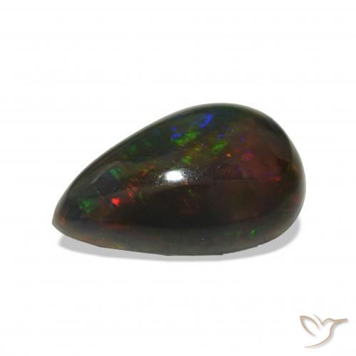 Black Opal Gemstone in 14.6 x 10.6 mm Size for Sale, Black Opal Stone in Multicolor Color