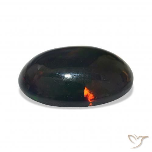 Black Opal Gemstone in 13.2 x 9.6 mm Size for Sale, Black Opal Stone in Multicolor Color