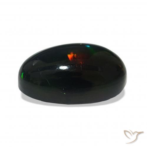 Black Opal Gemstone in 13.5 x 7.9 mm Size for Sale, Black Opal Stone in Multicolor Color