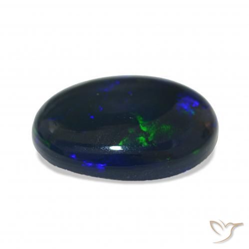 Black Opal Gemstone in 13.7 x 10.7 mm Size for Sale, Black Opal Stone in Multicolor Color