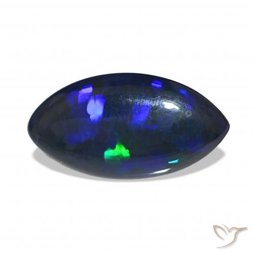 3.85ct Multicolor Black Opal Gemstones, Marquise, Opaque