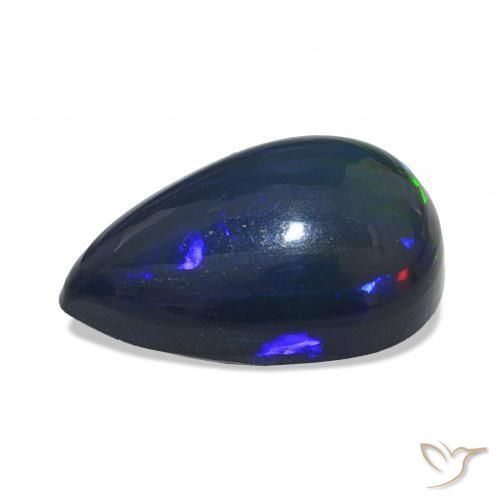 Black Opal Gemstone in 16.3 x 11 mm Size for Sale, Black Opal Stone in Multicolor Color