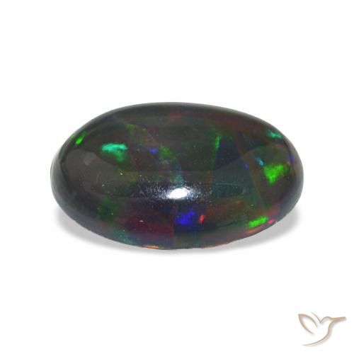 Black Opal Gemstone in 14.7 x 11 mm Size for Sale, Black Opal Stone in Multicolor Color