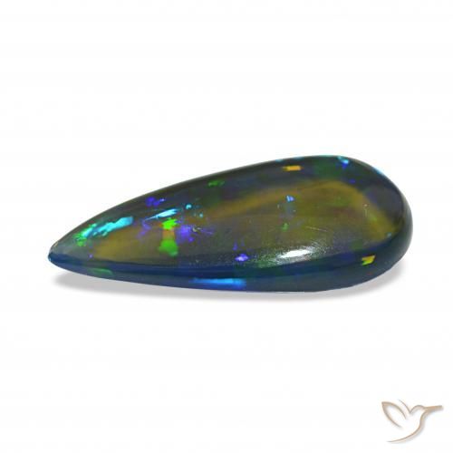Black Opal Gemstone in 19.1 x 8.7 mm Size for Sale, Black Opal Stone in Multicolor Color