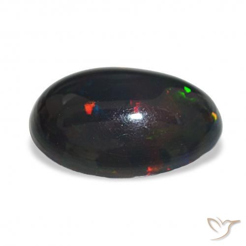 Black Opal Gemstone in 15.1 x 10.7 mm Size for Sale, Black Opal Stone in Multicolor Color