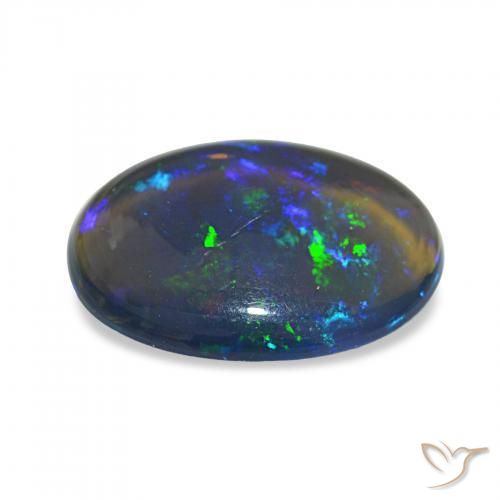 Black Opal Gemstone in 15.2 x 11.4 mm Size for Sale, Black Opal Stone in Multicolor Color