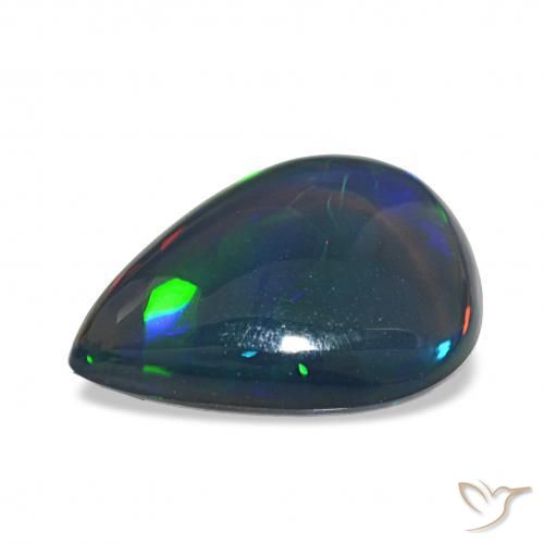 Black Opal Gemstone in 15.3 x 11.2 mm Size for Sale, Black Opal Stone in Multicolor Color