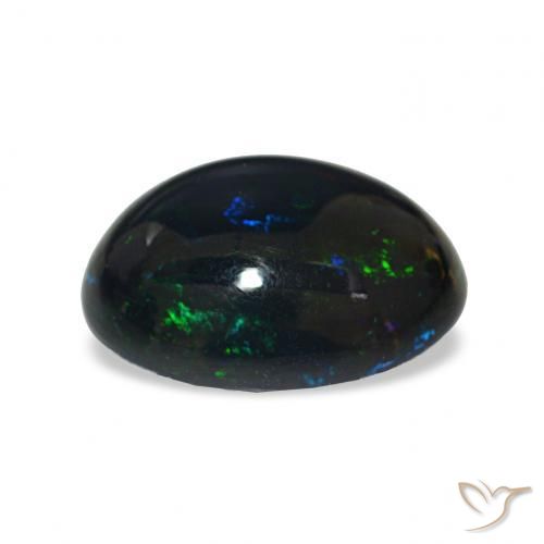 Black Opal Gemstone in 12.7 x 9.3 mm Size for Sale, Black Opal Stone in Multicolor Color