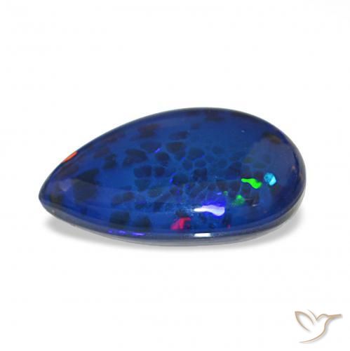 Black Opal Gemstone in 15 x 10 mm (calibrated) Size for Sale, Black Opal Stone in Multicolor Color