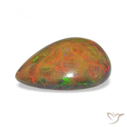 Black Opal Gemstone in 15.2 x 11 mm Size for Sale, Black Opal Stone in Multicolor Color