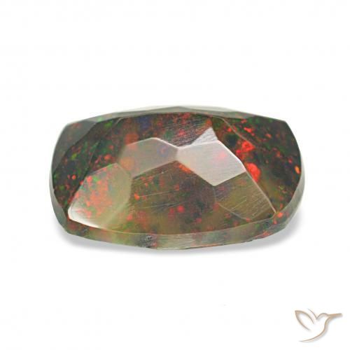 Black Opal Gemstone in 8.7 x 6.5 mm Size for Sale, Black Opal Stone in Multicolor Color