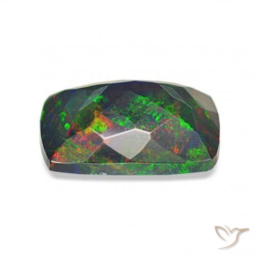 Black Opal Gemstone in 9.3 x 6.6 mm Size for Sale, Black Opal Stone in Multicolor Color