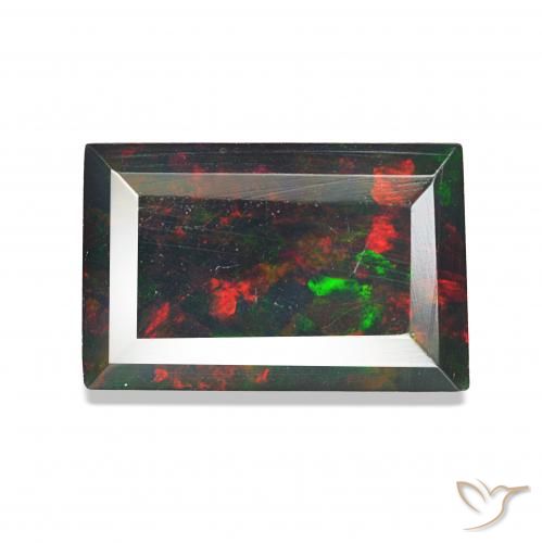 1.30ct Natural Multicolor Black Opal, Baguette, Opaque, Photo A