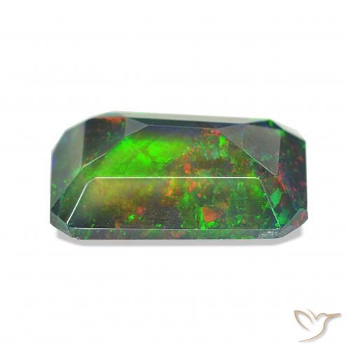 Black Opal Gemstone in 9.7 x 6.5 mm Size for Sale, Black Opal Stone in Multicolor Color