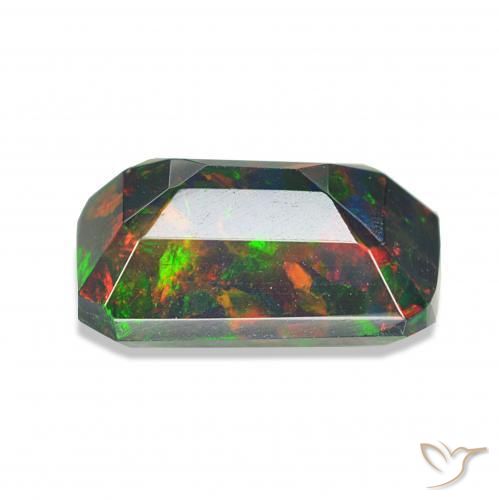 Black Opal Gemstone in 9.9 x 5.9 mm Size for Sale, Black Opal Stone in Multicolor Color
