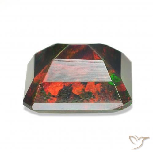 Black Opal Gemstone in 9 x 7 mm (calibrated) Size for Sale, Black Opal Stone in Multicolor Color