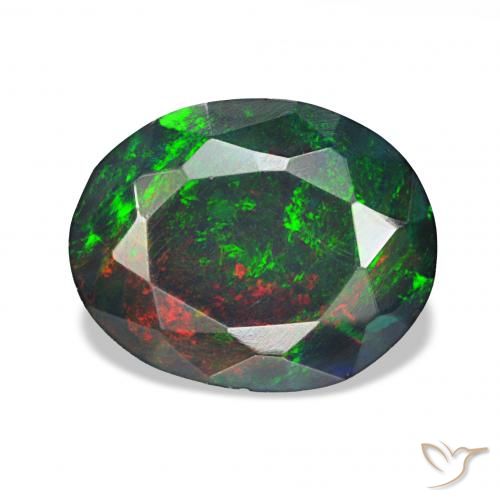 1.75ct Multicolor Black Opal, Oval, Opaque