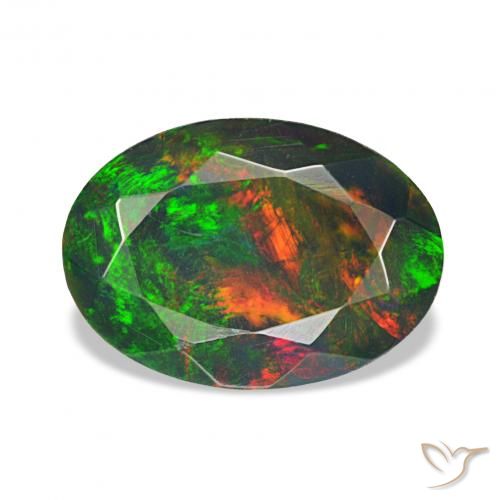 0.90ct Multicolor Black Opal, Oval, Opaque