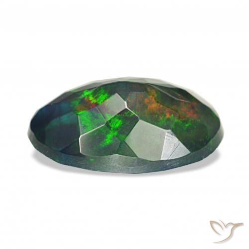 Black Opal Gemstone in 12 x 8 mm (calibrated) Size for Sale, Black Opal Stone in Multicolor Color