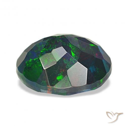 Black Opal Gemstone in 10 x 8 mm (calibrated) Size for Sale, Black Opal Stone in Multicolor Color