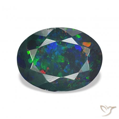 1.16ct Multicolor Black Opal, Oval, Opaque