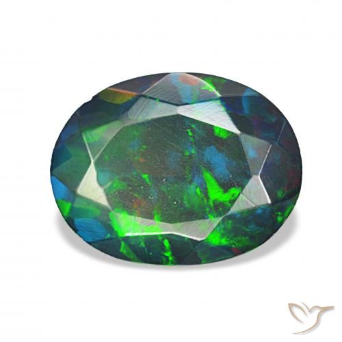 1.27ct Multicolor Black Opal, Oval, Opaque