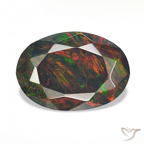 1.40ct Multicolor Black Opal, Oval, Opaque