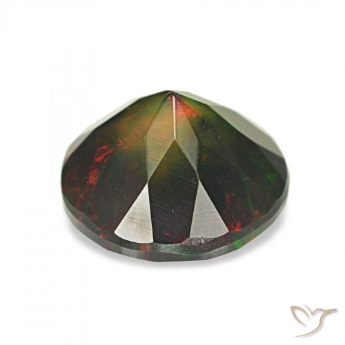 Black Opal Gemstone in 8.5 mm (calibrated) Size for Sale, Black Opal Stone in Multicolor Color
